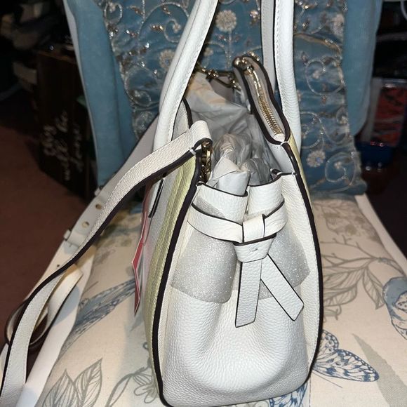 Kate Spade Striped Leather Satchel Crossbody - Picture 11 of 16